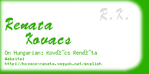 renata kovacs business card